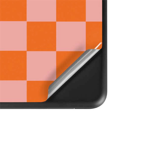 Orange Checkered Google Pixelbook Go Skin